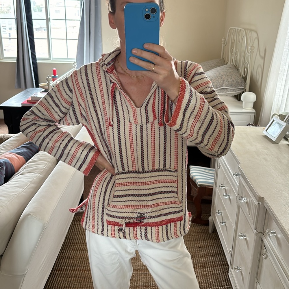 Vintage mexican blanket pullover